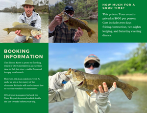 Deposit for AFF Smallmouth Tour Stop, Illinois River, September 6-8, 2024